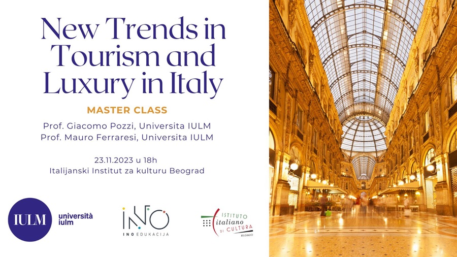 IULM Master Class: New Trends in Tourism and Luxury in Italy